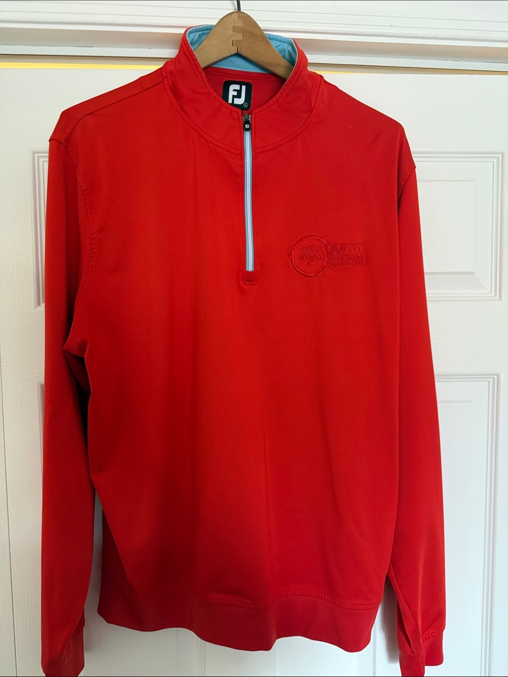 FootJoy Red Lightweight “Waste Management Logo” Quarter-Zip Pullover